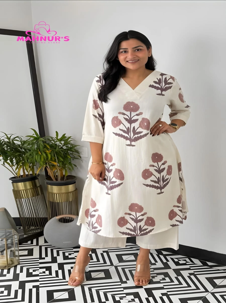 Abstract Swirl Print Tunic Set