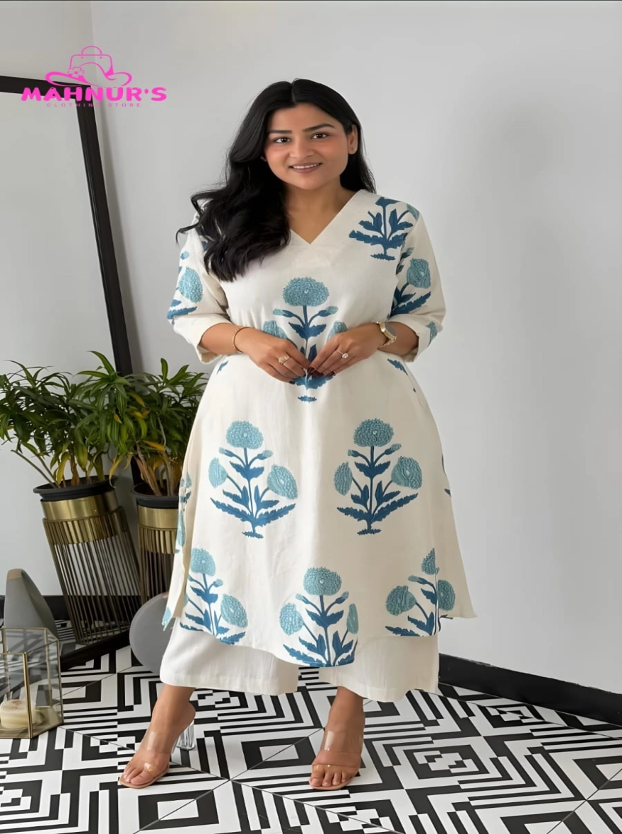 Abstract Swirl Print Tunic Set