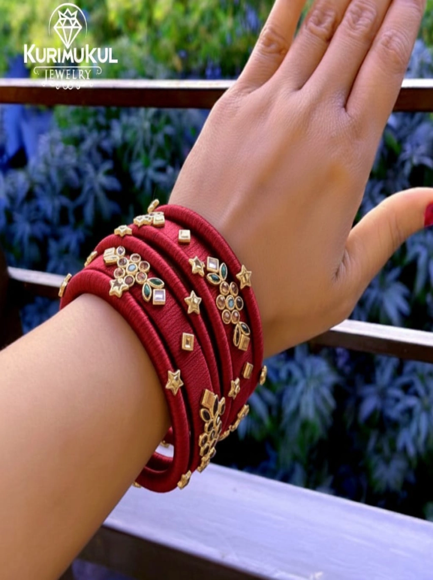 Emerald Garden Bangle Stack