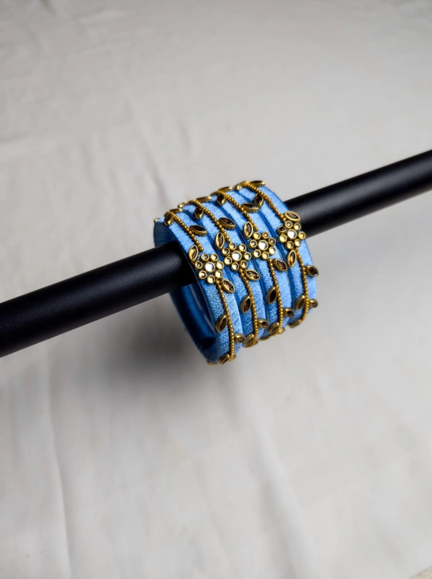 Ruby Shisha Mirror Bangle Set