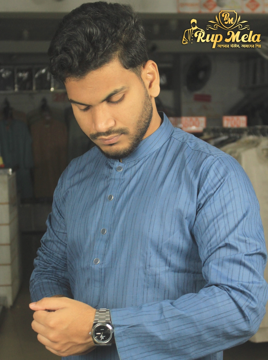 Pure Cotton Stripe Rup Mela Panjabi