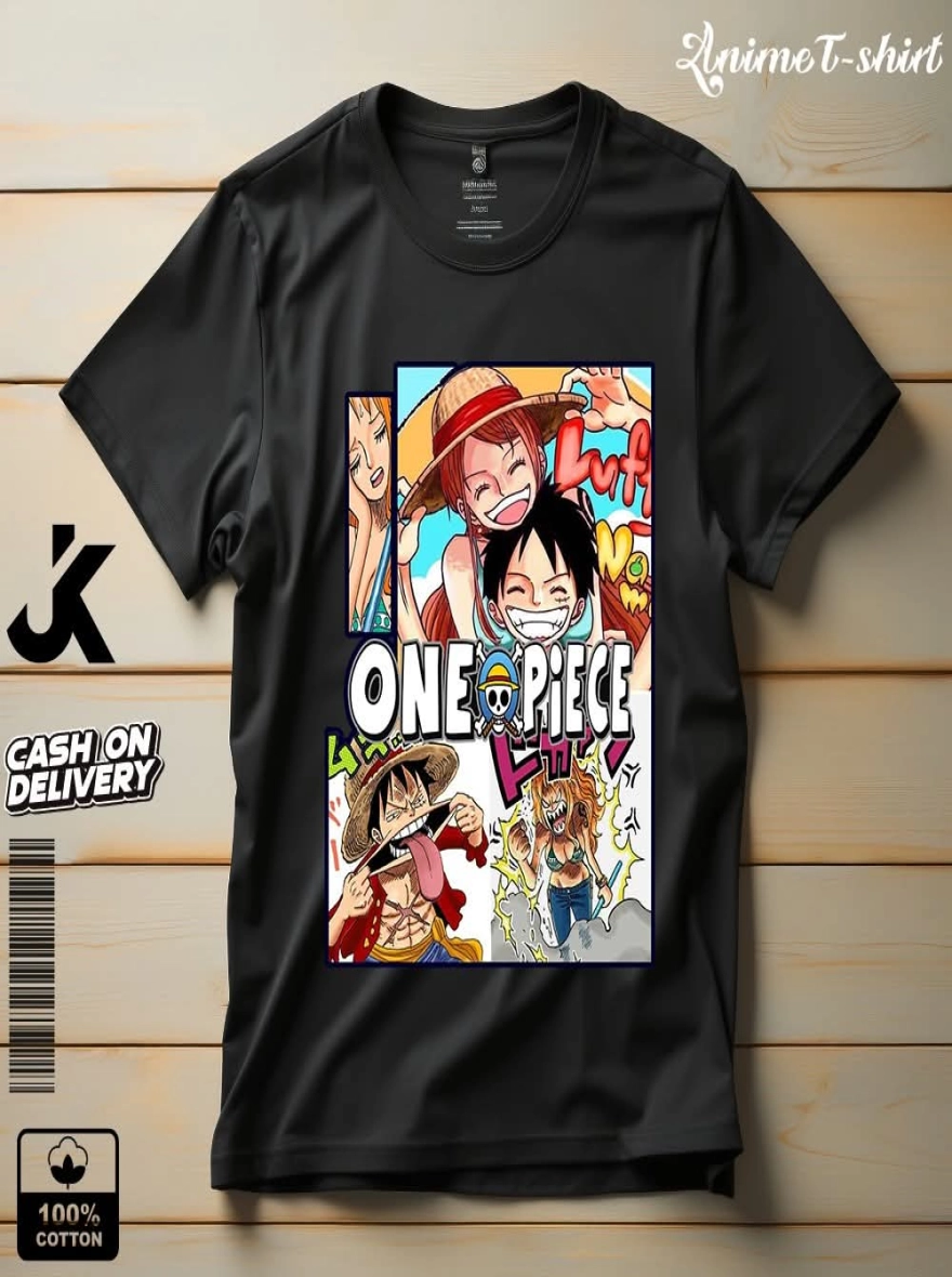 Graphic on a sleek black t-shirt