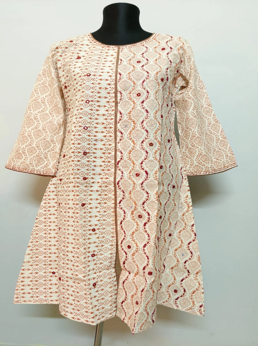 Crimson Tribal Ethnic Print Kurti