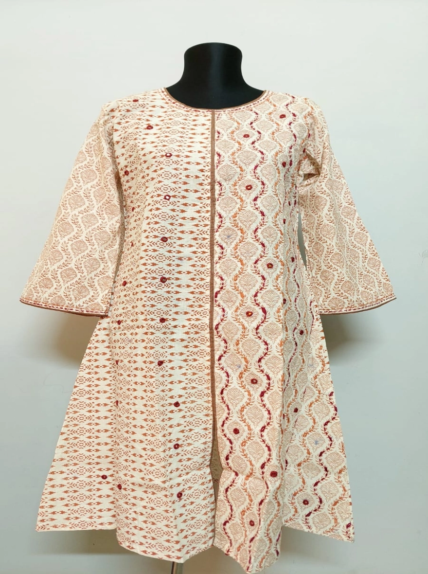 Crimson Tribal Ethnic Print Kurti