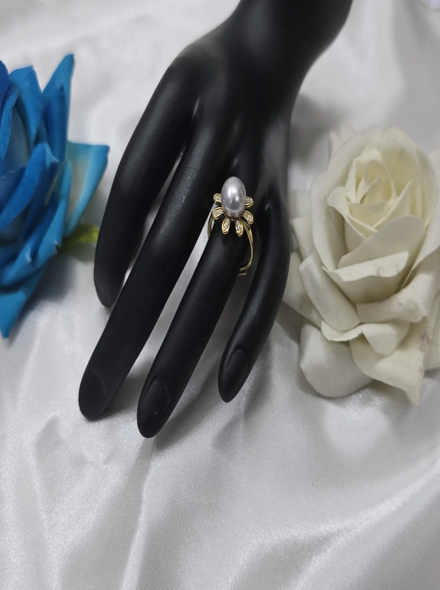 Silver Pearl Rings — Sunbeam Grace