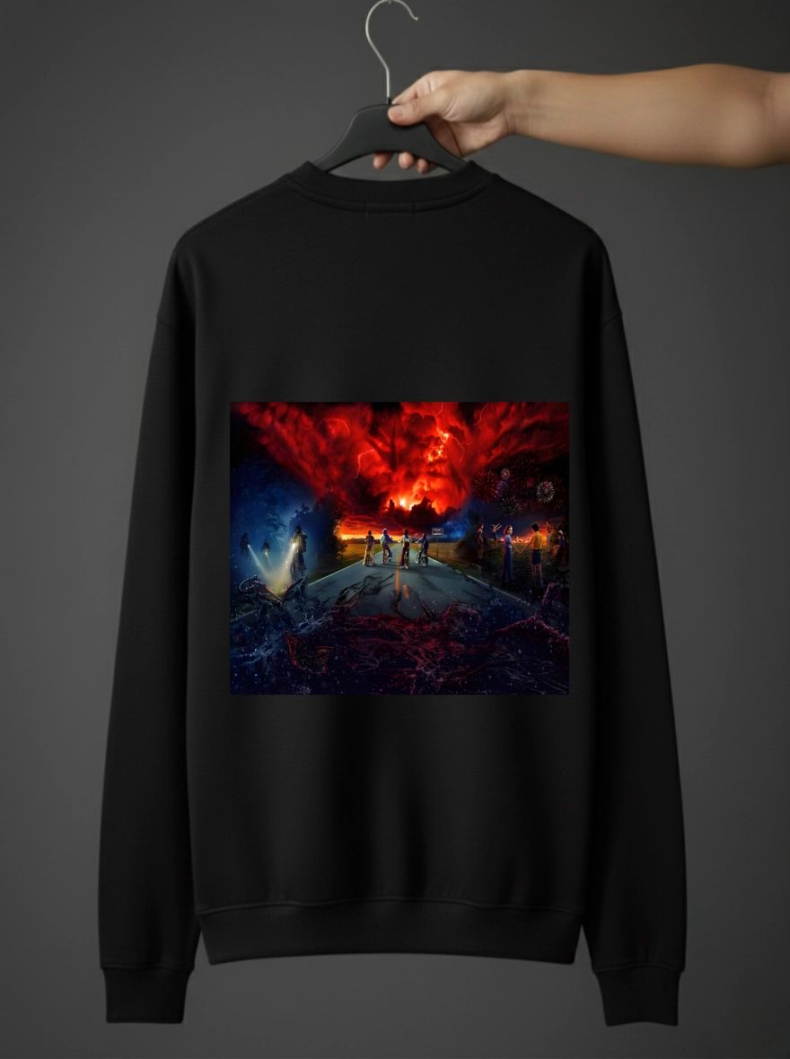 "Stranger World" Retro Sci-Fi Cinematic Sweatshirt