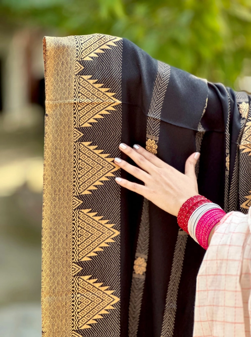 Minakari Jamdani Black