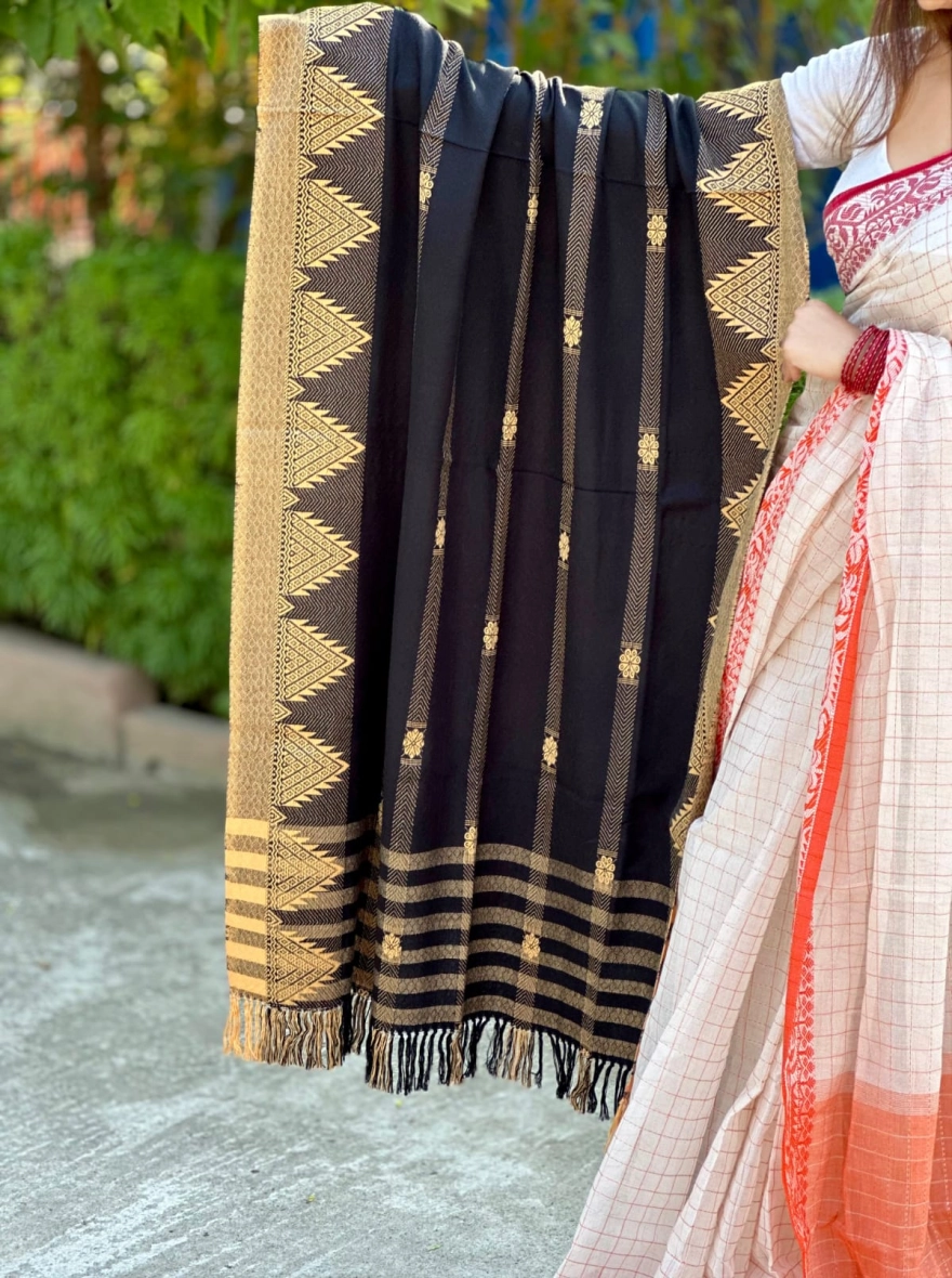 Minakari Jamdani Black