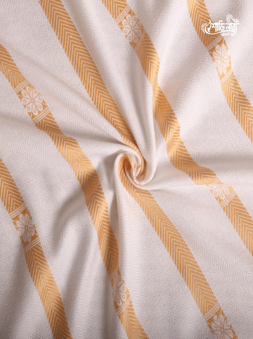 The Pearl Heritage Jamdani Shawl – Pristine White