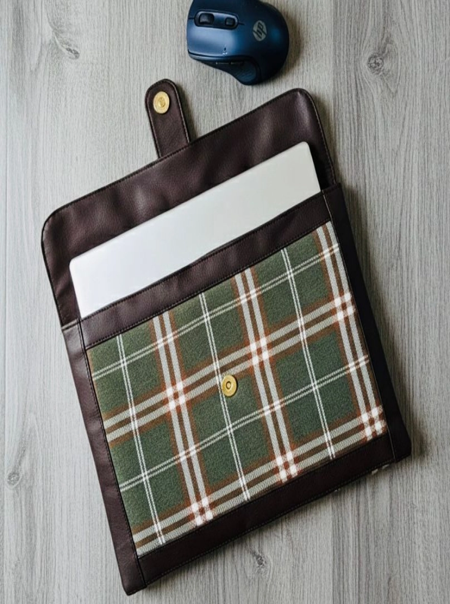 Heritage Sage Plaid Laptop Sleeve