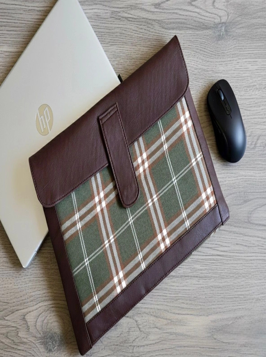 Heritage Sage Plaid Laptop Sleeve