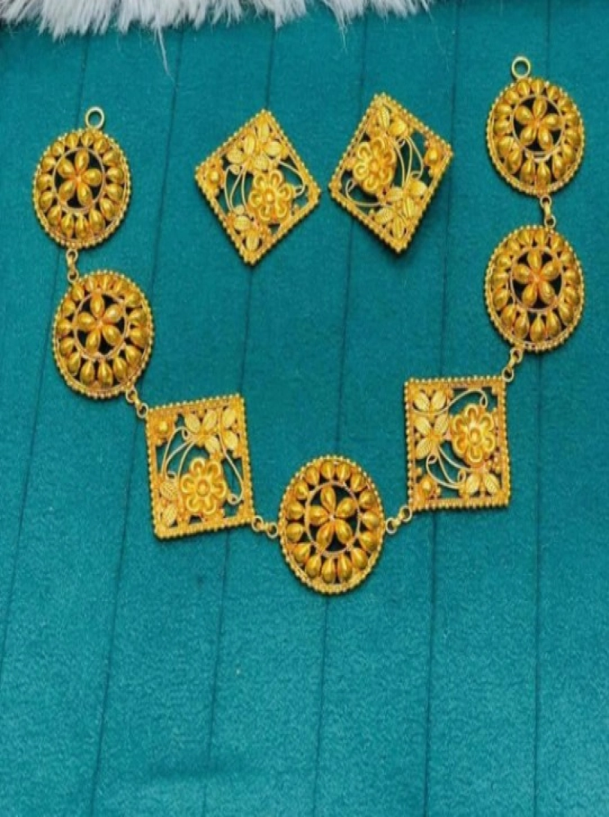 High quality indian gold plating neckpiece for women