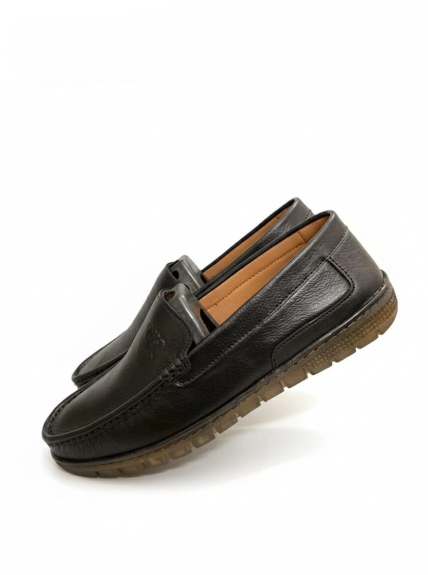 Premium Genuine Leather Loafers for Men - Black