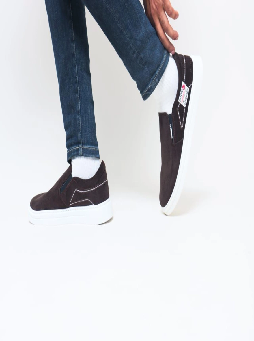 Gurali Cord Fabrics Canvas Sneaker for Men - Maroon, Coffee and Blue
