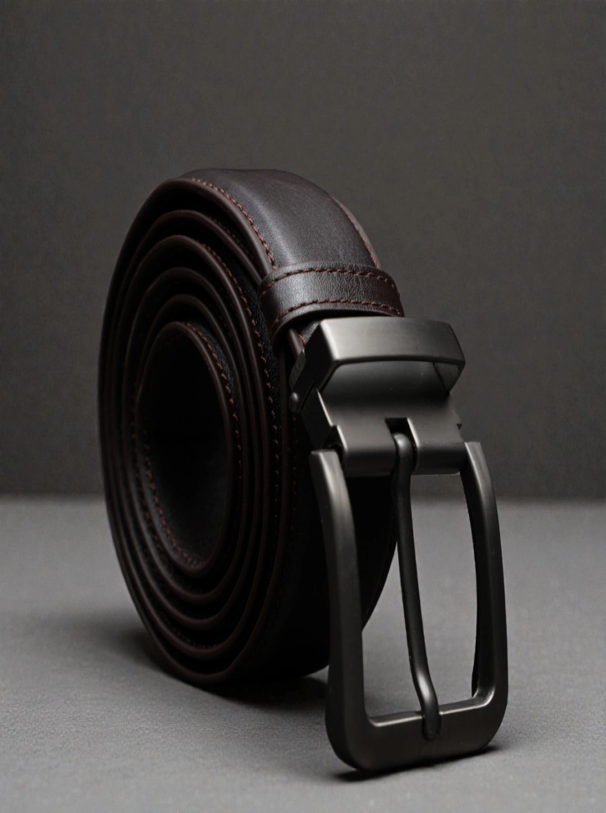 Zays Handcrafted Genuine Leather Belt for Men – Premium Quality, Adjustable, Stylish & Durable Chocolate