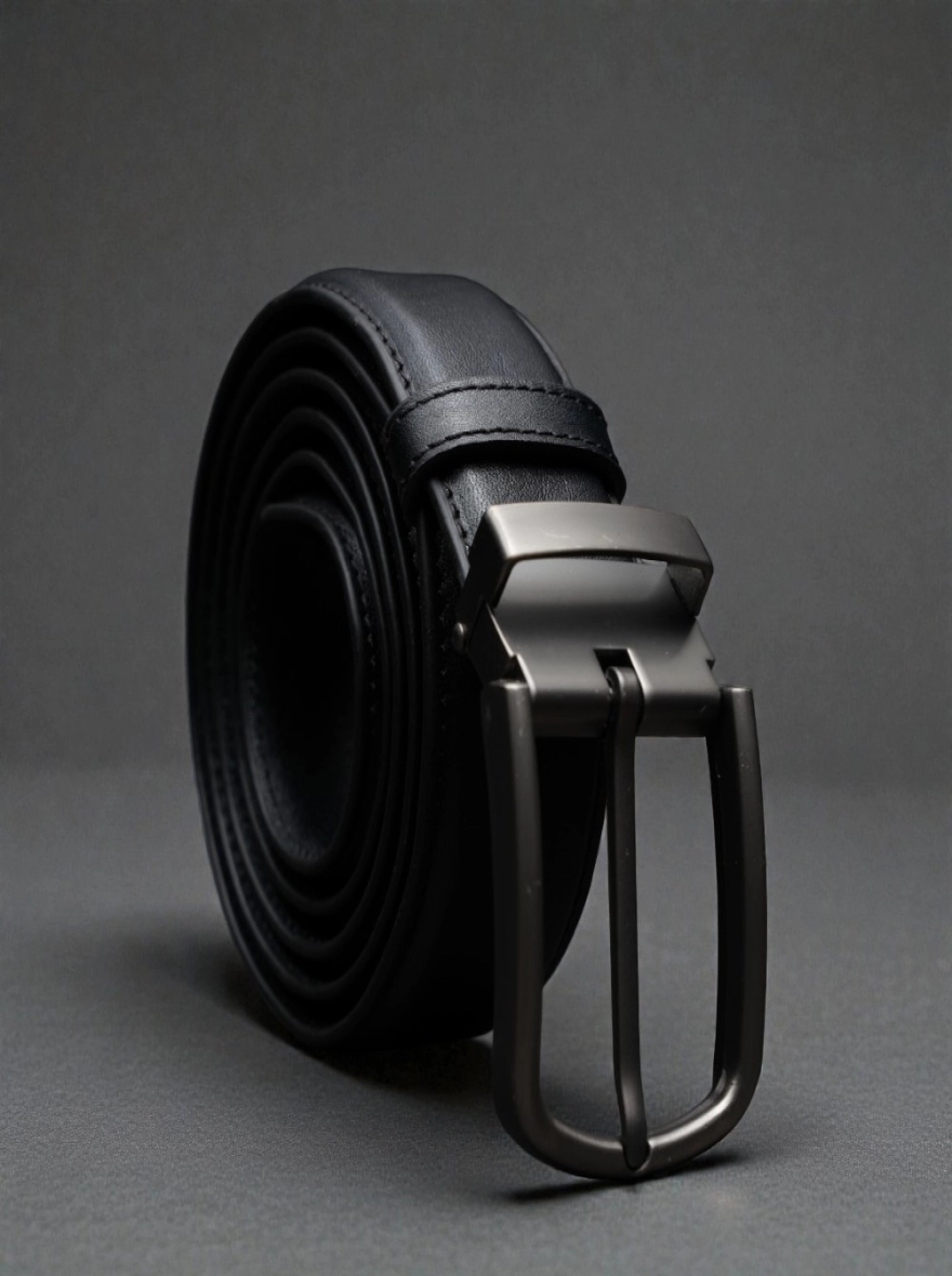 Zays Handcrafted Genuine Leather Belt for Men – Premium Quality, Adjustable, Stylish & Durable Black