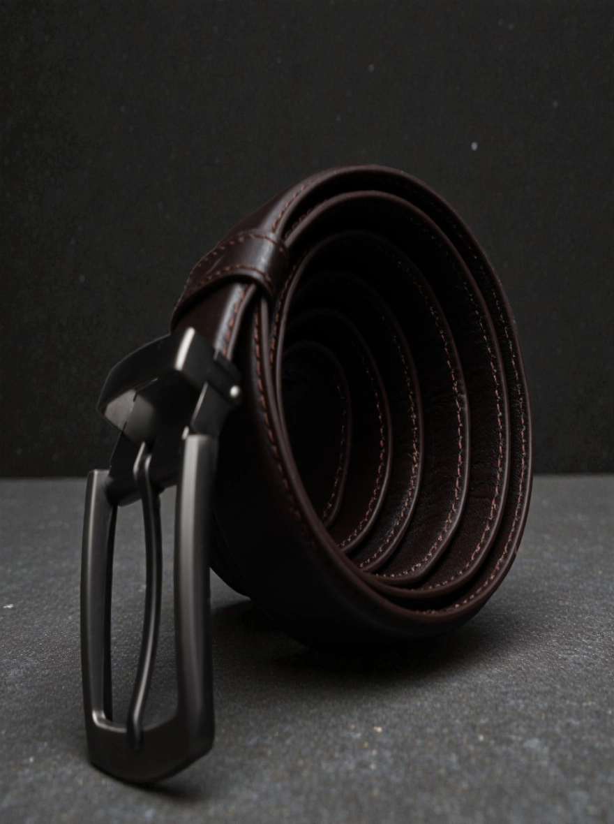 Zays Handcrafted Genuine Leather Belt for Men – Premium Quality, Adjustable, Stylish Chocolate and Black