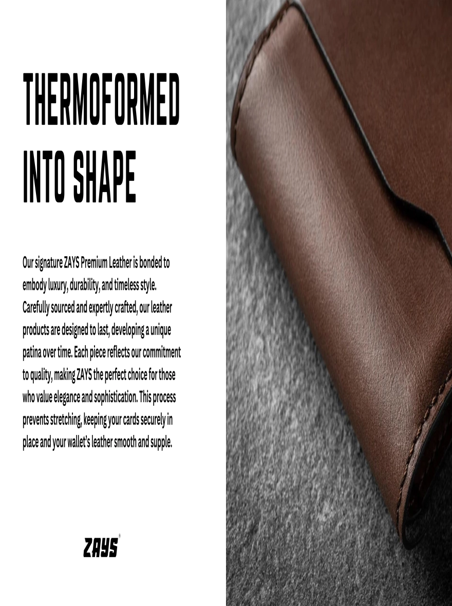 Zays Handcrafted Premium Leather Bifold Short Wallet