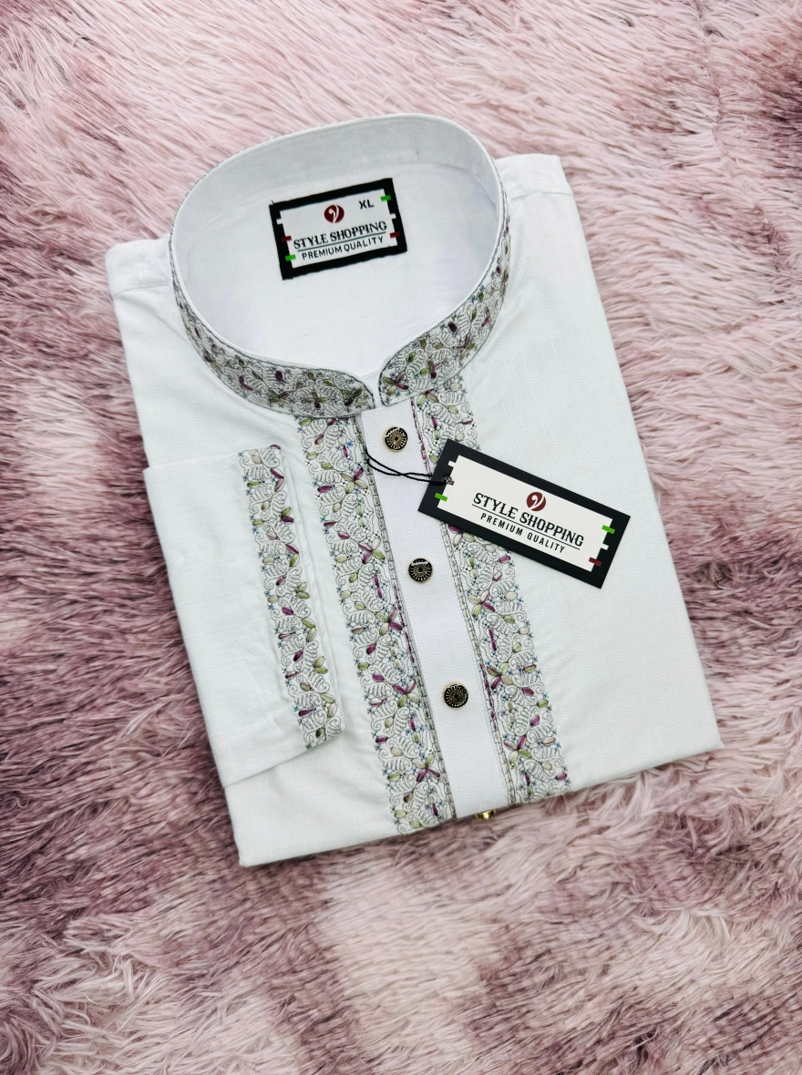 Premium Cotton Embroidery Panjabi