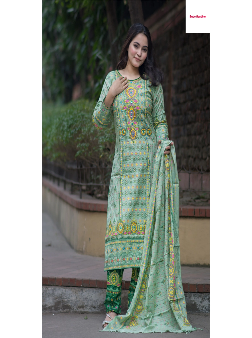 Women's Aarong Cotton Three Piece – 1115