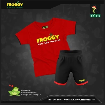 FROGGY KIDS PREMIUM COTTON T- SHIRT SET FK-12