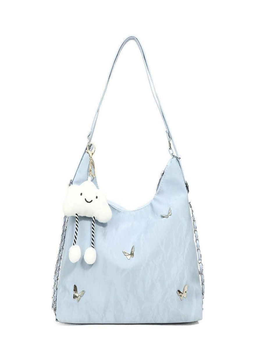 Multiposition Fashion Tote Bag with Cloud Charm for Girls