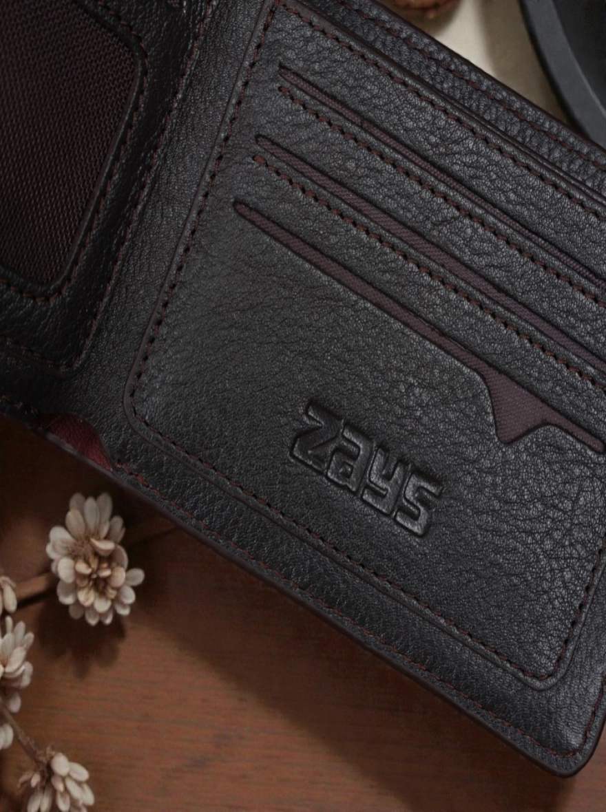 Zays Handcrafted Crocodile Embossed Premium Leather Bifold Wallet
