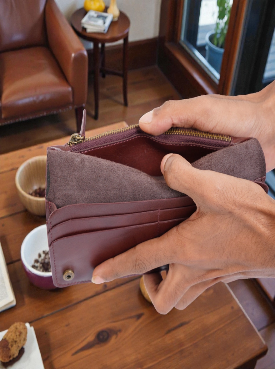 Zays Handcrafted Full-Grain Leather Long Wallet