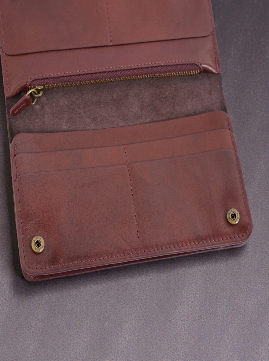 Zays Handcrafted Full-Grain Leather Long Wallet