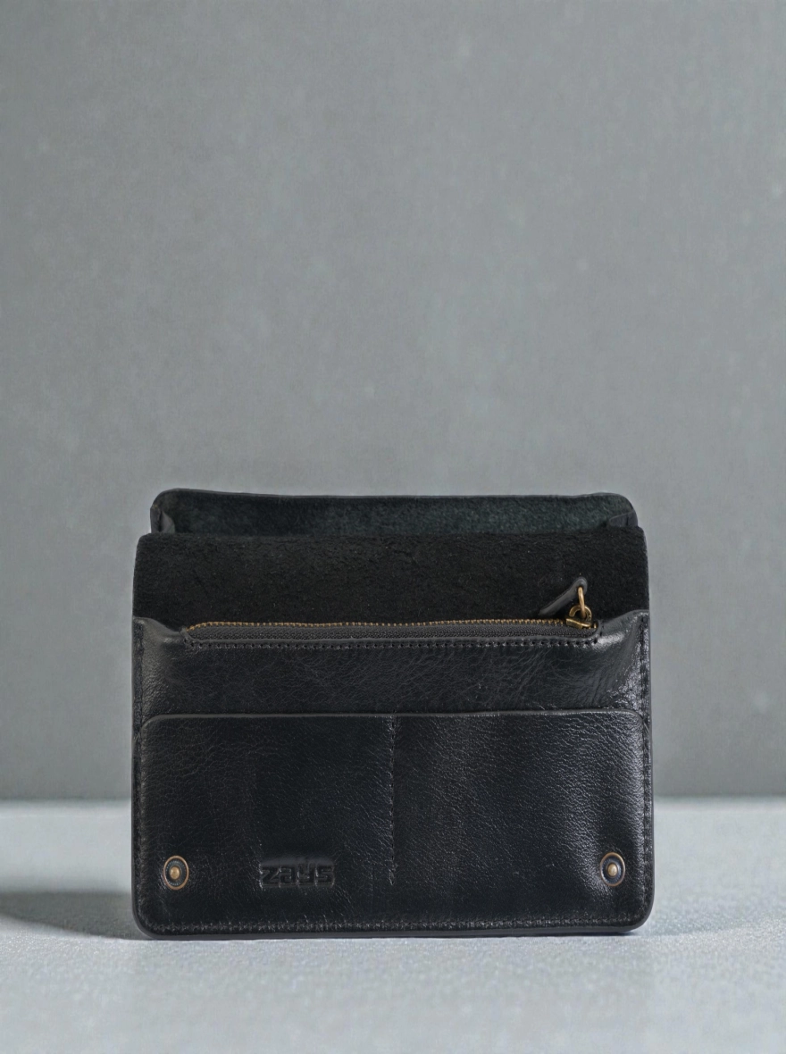 Zays Handcrafted Full-Grain Leather Long Wallet