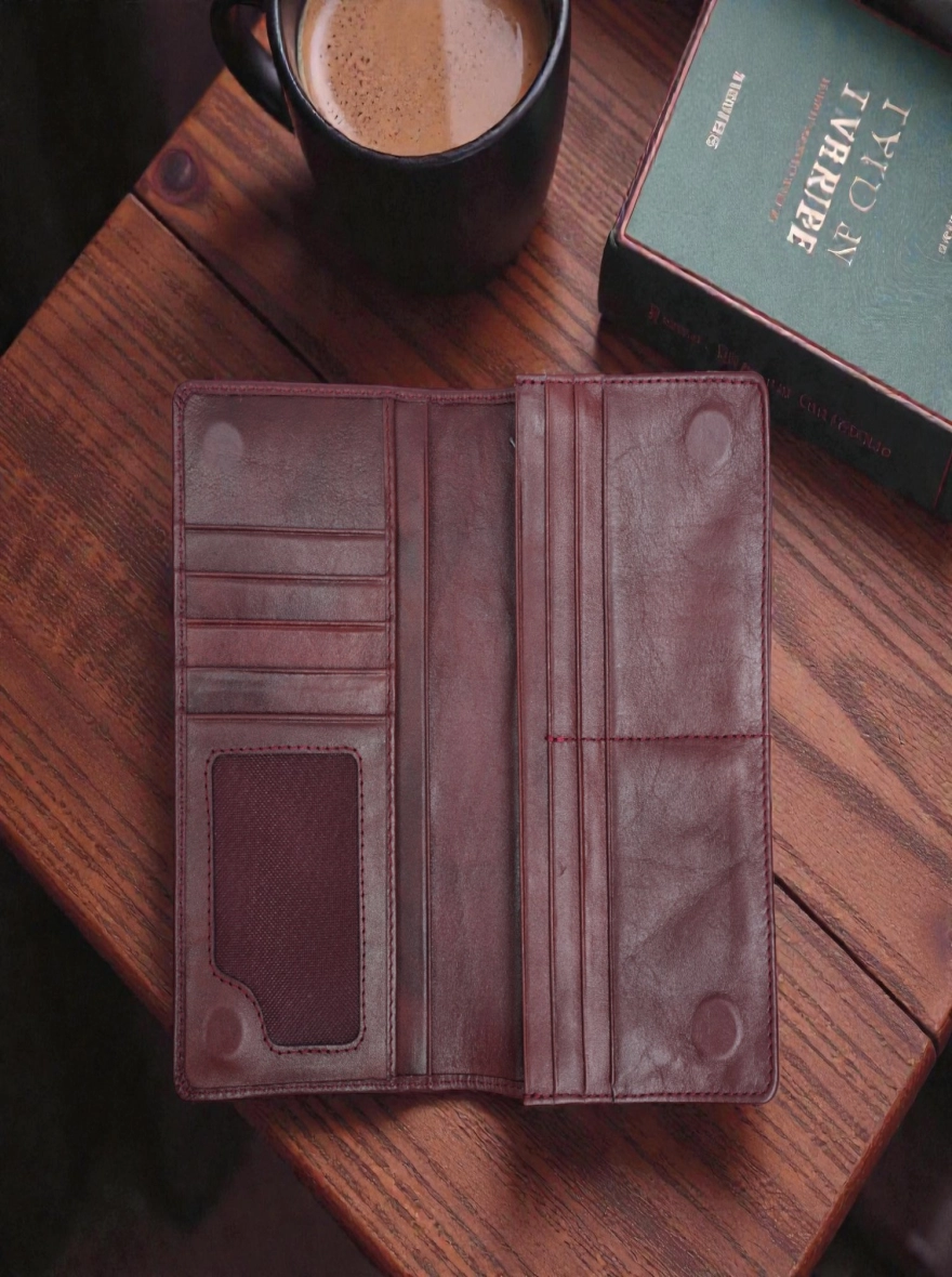 Zays Handcrafted Premium Eco-Friendly Leather Long Wallet