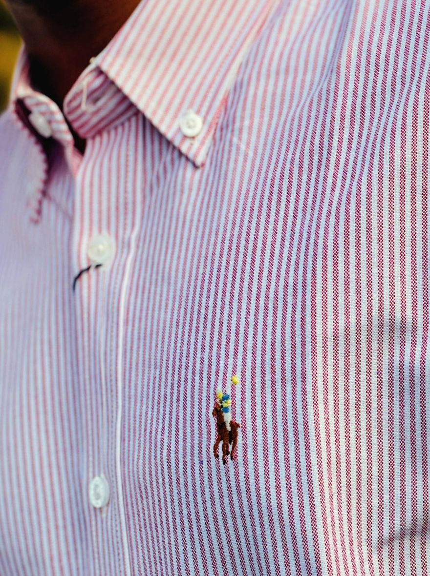 RL Premium Peach Stripe Shirt