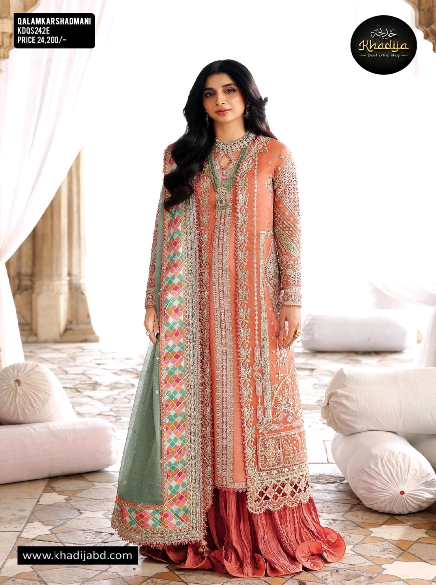 Qalamkar Shadmani Formals Wedding-Unstitched