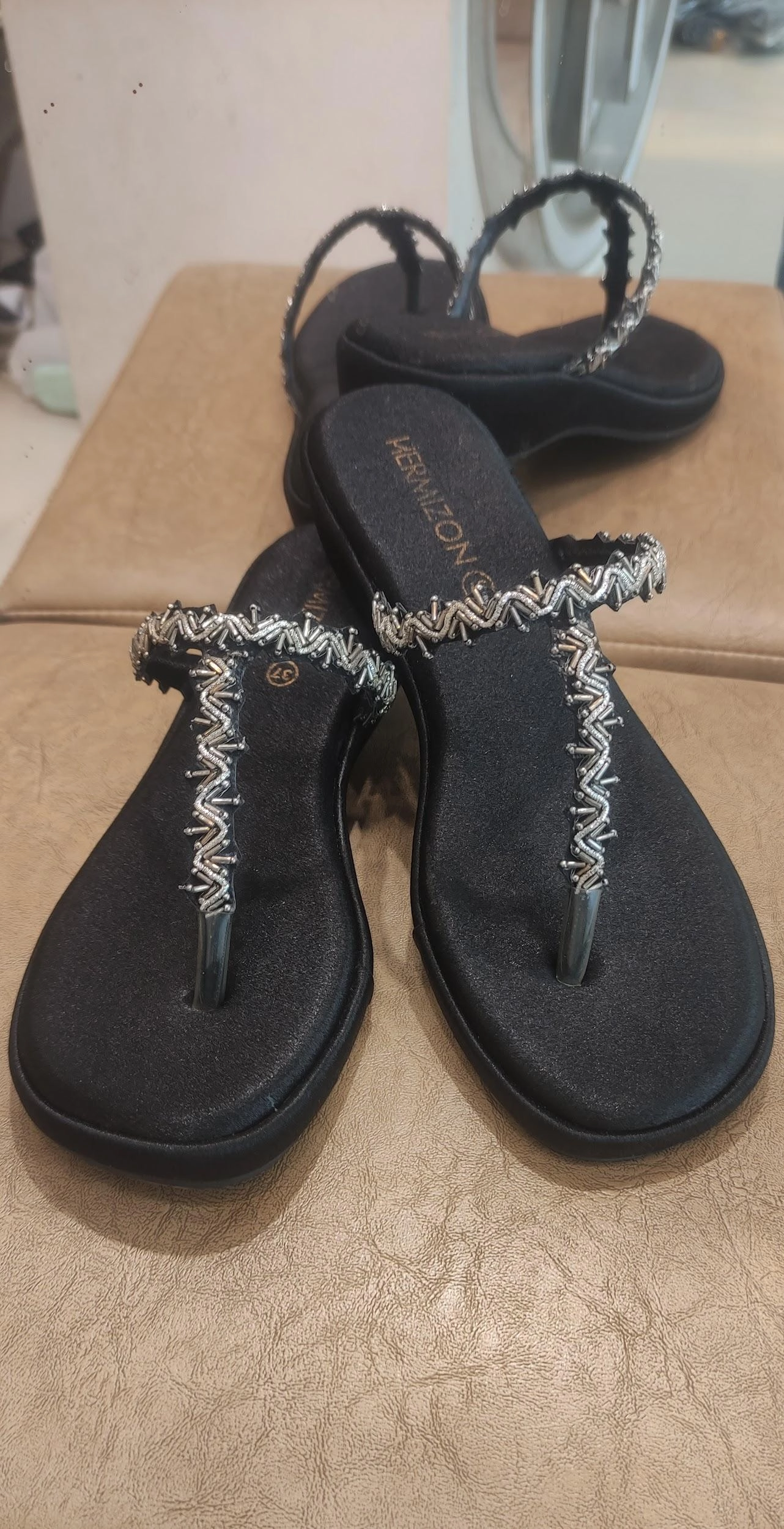 Ines Silver Metallic Block Heels