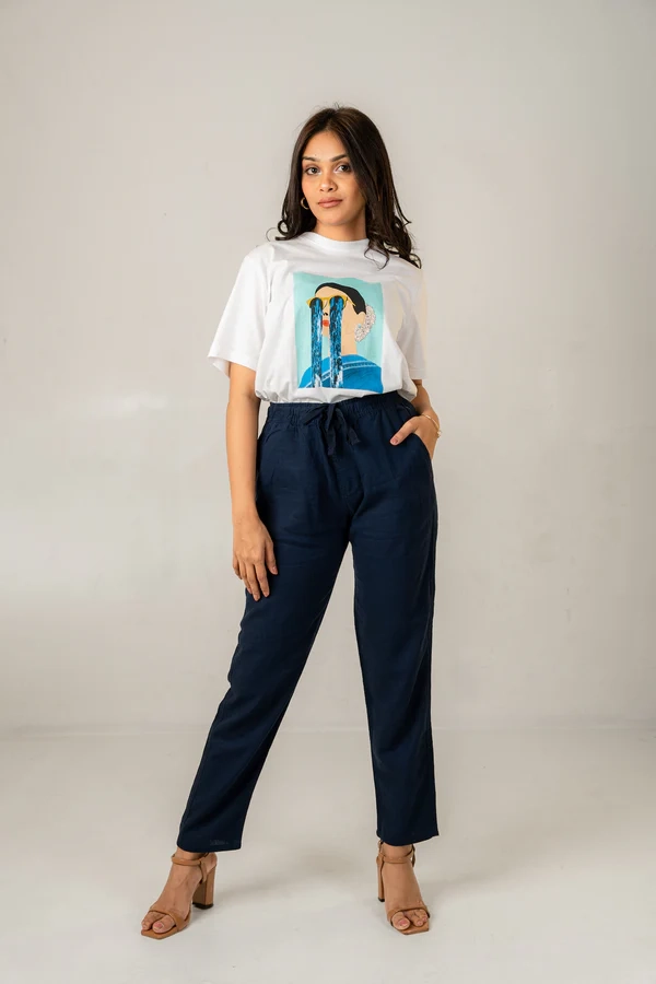 Unisex Pistachio Linen Effect Joggers