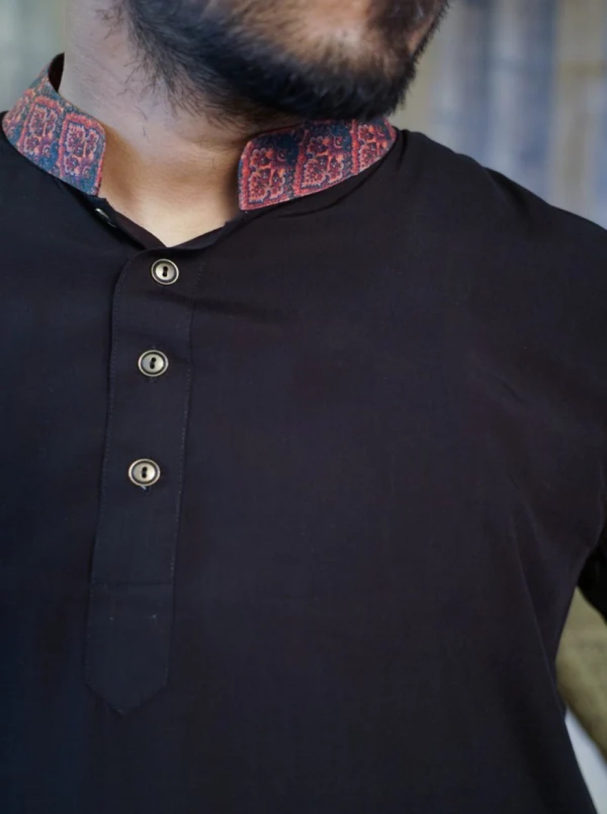 Obsidian Black Mughal Panjabi