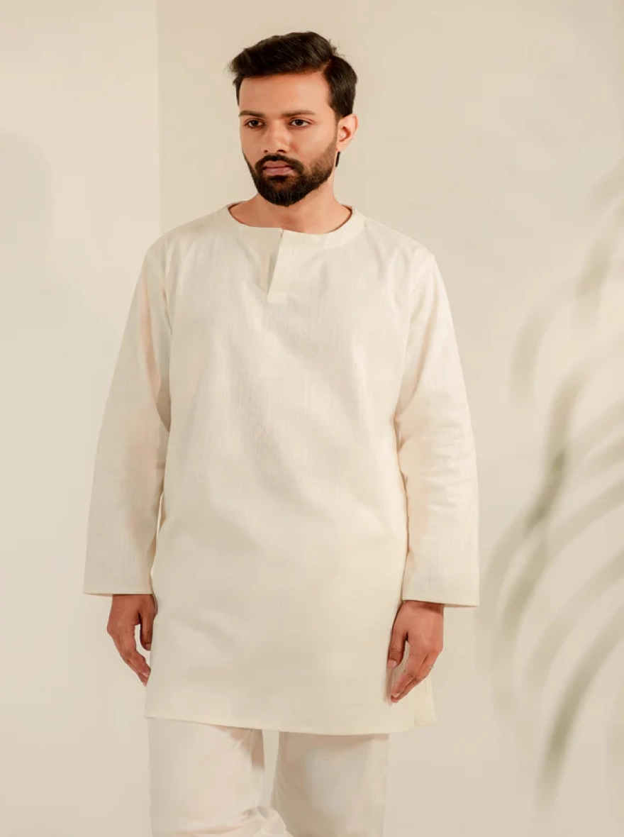 Kiyaan Khaadi Panjabi – White