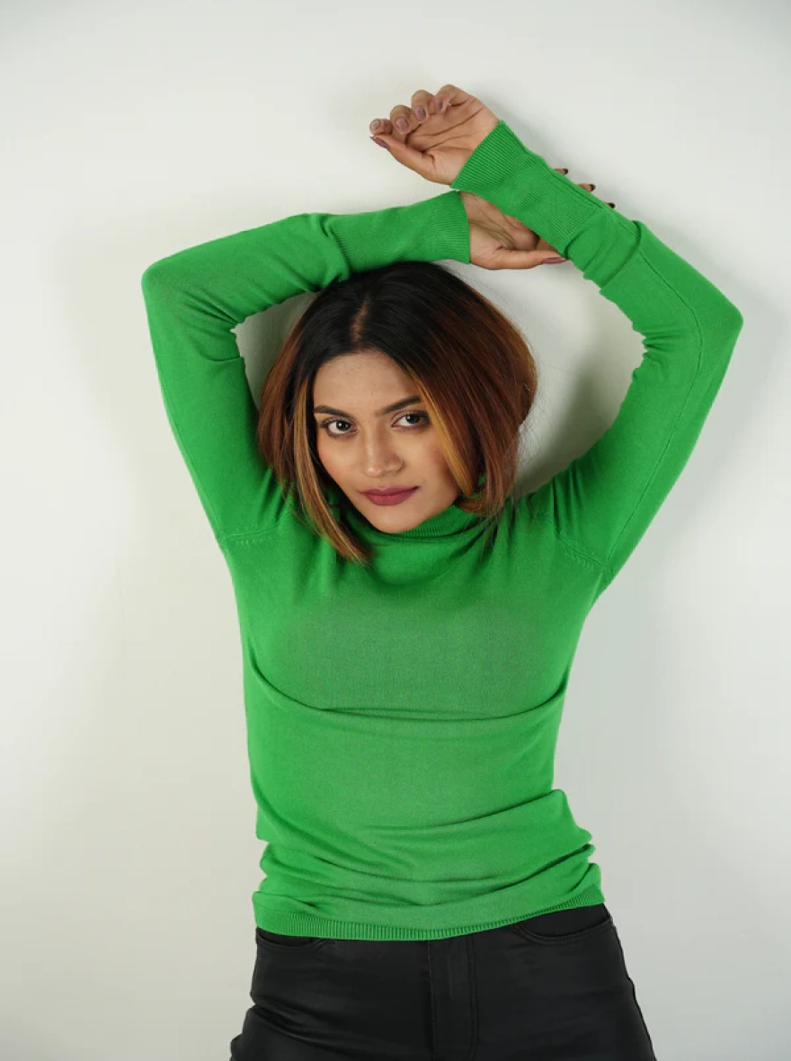 Kelly Green Turtleneck