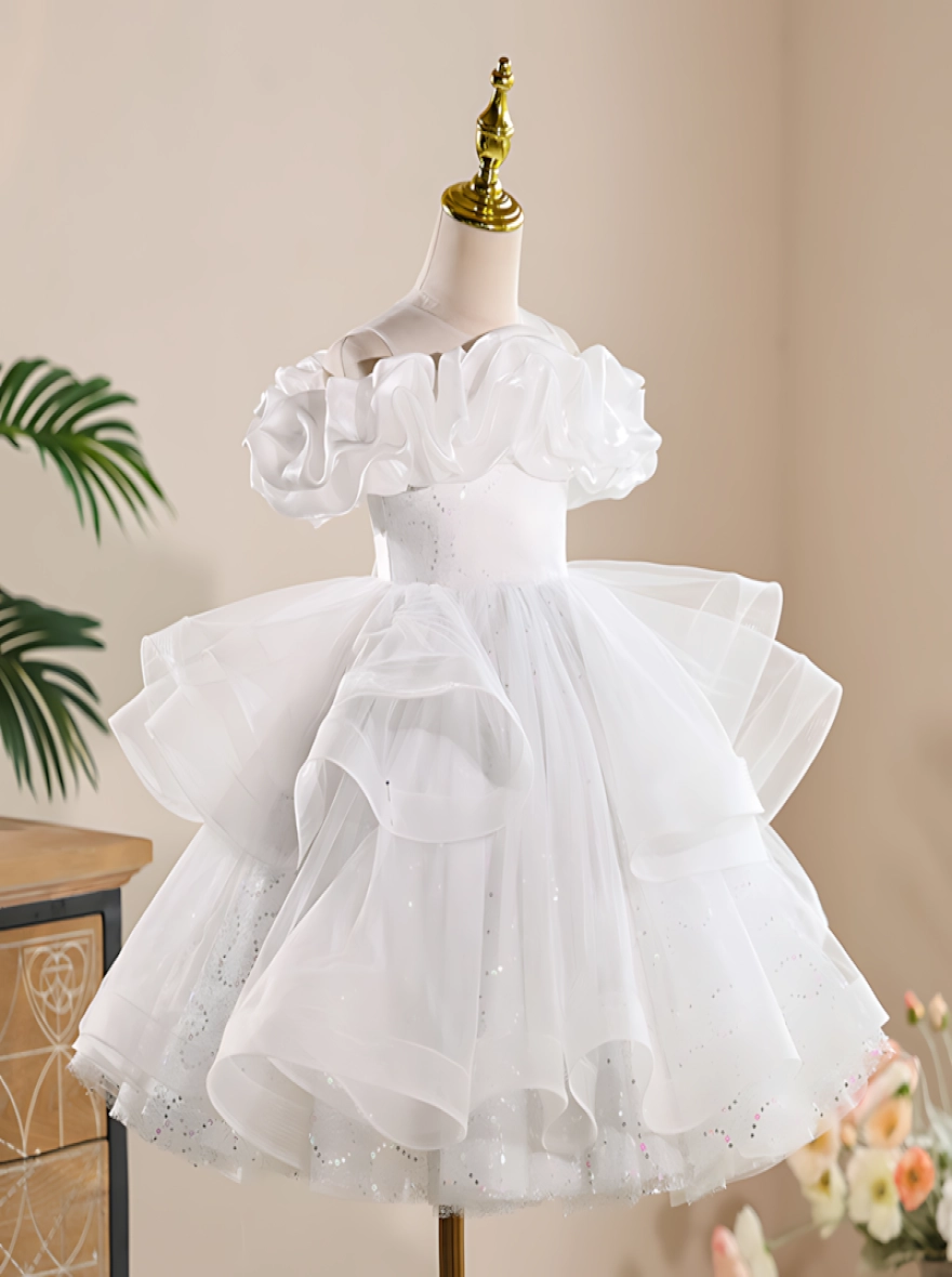 Imported China Princess White Gorgeous Frock