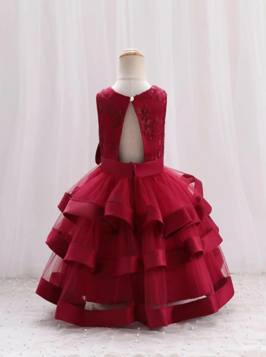Imported China Princess Falu Red Gorgeous Frock