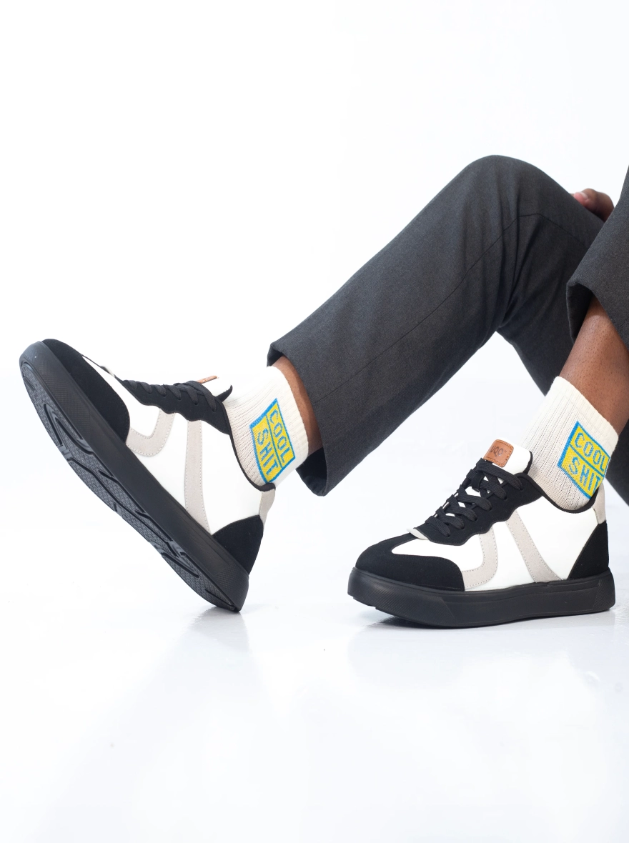 Zuqo Men's Sneaker : Prime - White Black