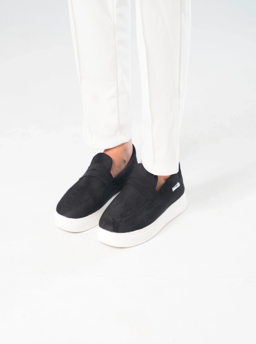 Zuqo Mens Sneaker Active - Suede Black