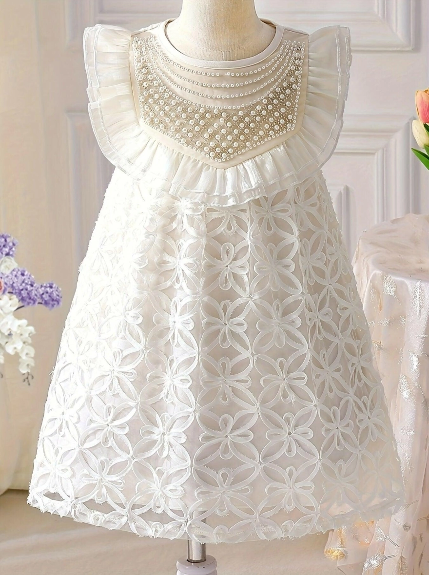 Imported Moon Mist Pearl Work Premium Frock (China)