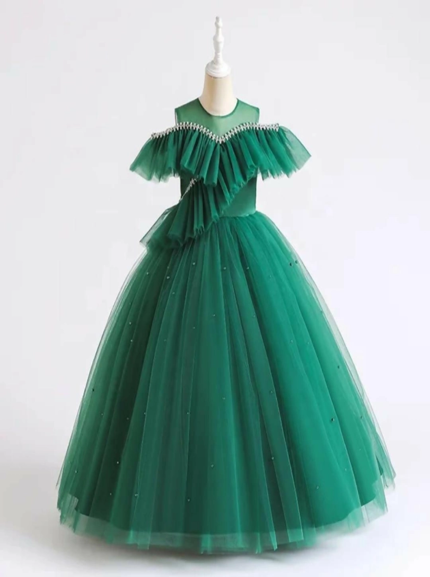 Imported China Princess Green Gorgeous Frock