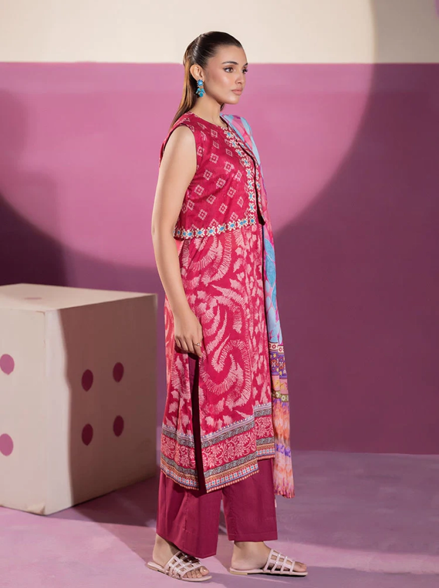 Binaas Ciel Terracotta Diamond – 3 Piece Digital Printed Unstitched Lawn Suit