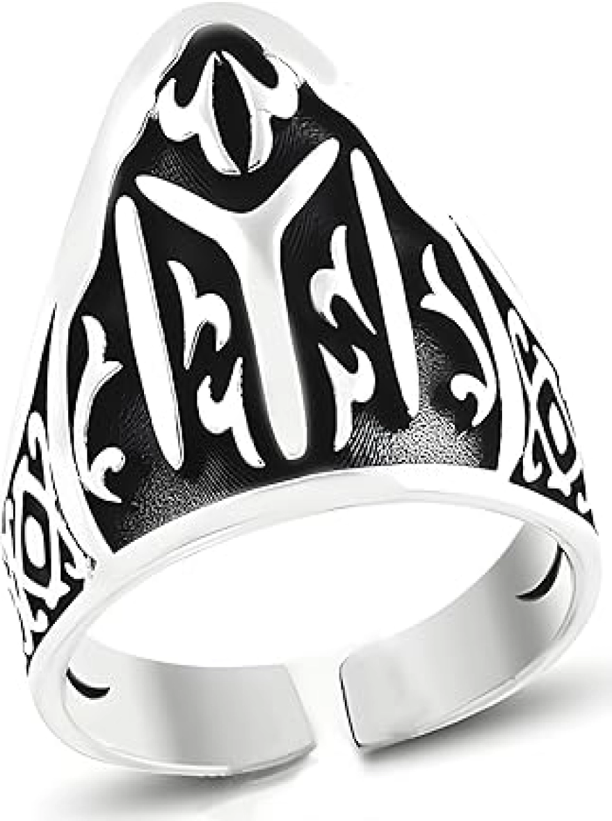 Vintage Silver Three-Point Star Signet Ring