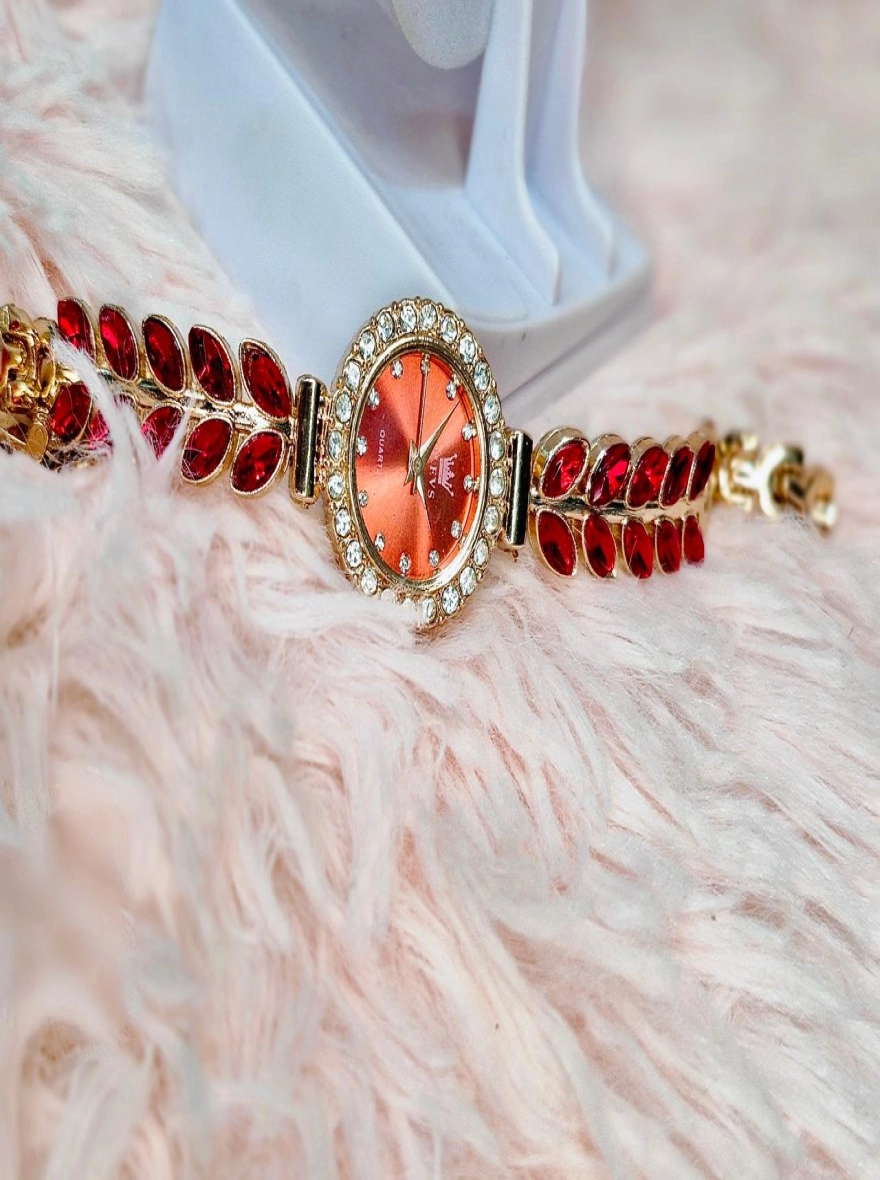 OLEVS Elegant Ceramic & Diamond Quartz Women’s Watch