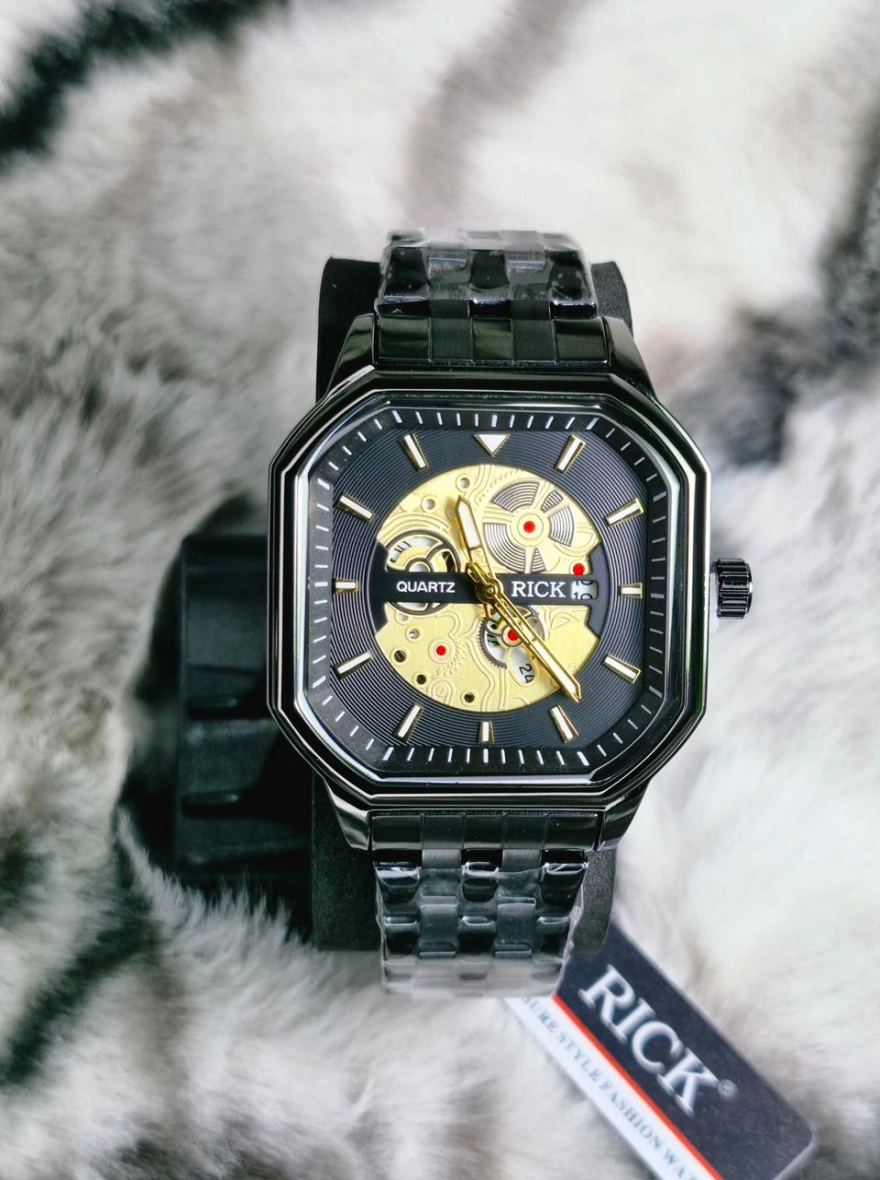 RICK 13 Luxury Square Skeleton Sports Watch for Men