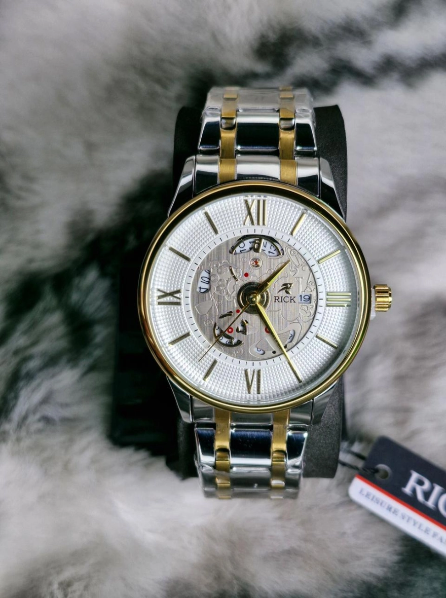 RICK 13 Luxury Men's Square Skeleton Watch – Industrial Sports Edition