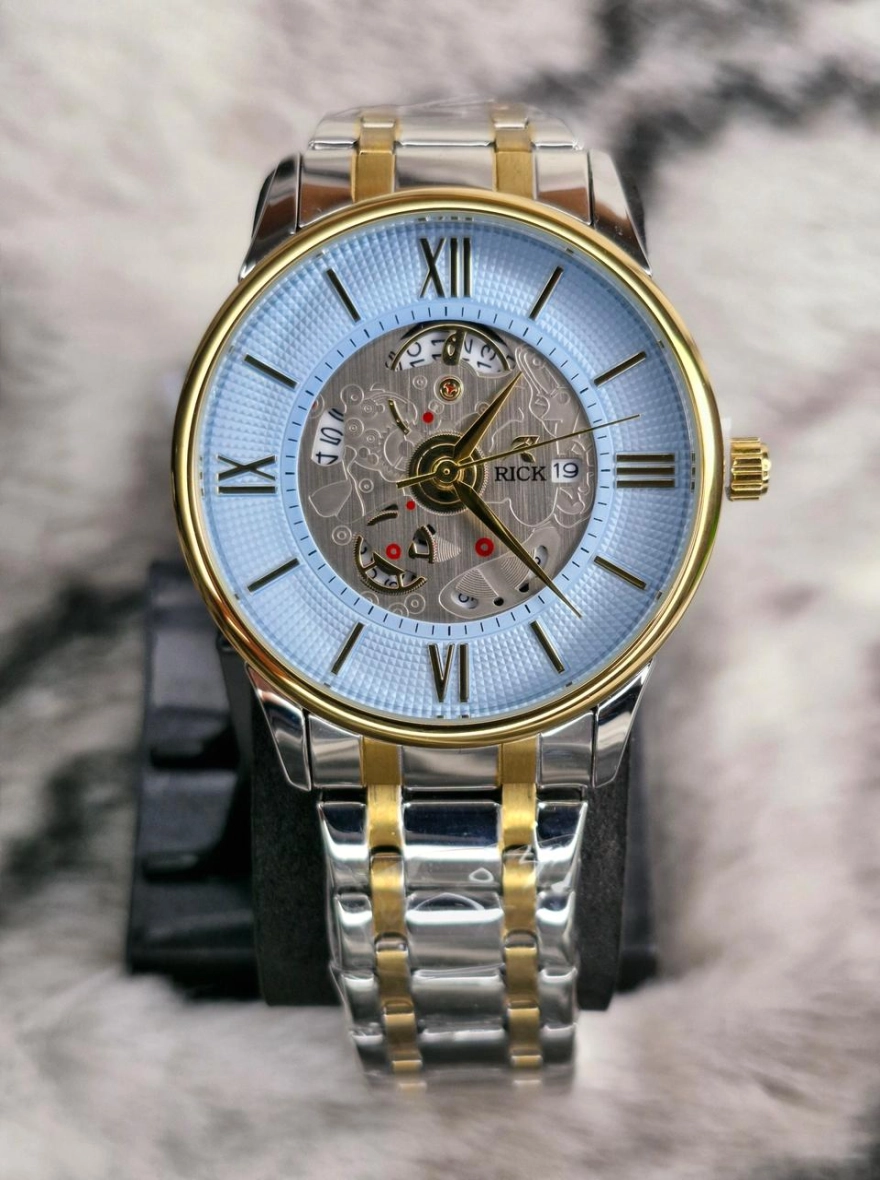 RICK 13 Luxury Men's Square Skeleton Watch – Industrial Sports Edition